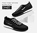 LUCKY STEP Women's Mesh Fashion Sneaker Colorblock Breathable Retro Lace-up Stylish Lifestyle Trendy Casual Walking Shoes(Black,7 B(M) US)