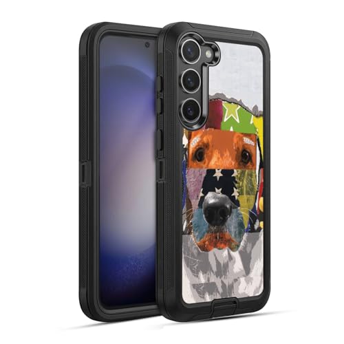 Coque Samsung S23+ Michel Keck Golden Retriever étui antichoc ultra-blindé pour téléphone