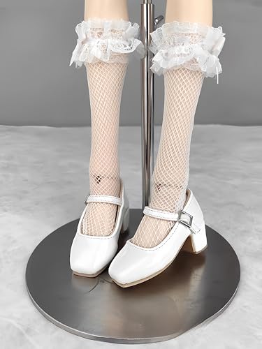 Chaussures de poupée BJD 1/4 blanc brillant accessoires pour poupées SD 45cm