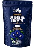 Tozzy Organic Butterfly Pea Flower Tea – 100 Count, Plant-Based Pyramid Tea Bags