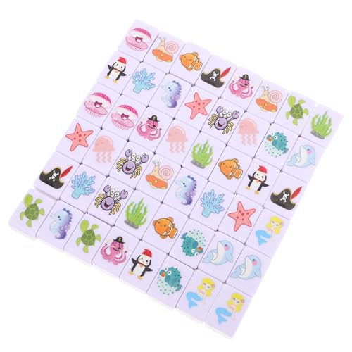 Ocean Animals Mahjong Tile Set para adultos 48 piezas miniatura 1