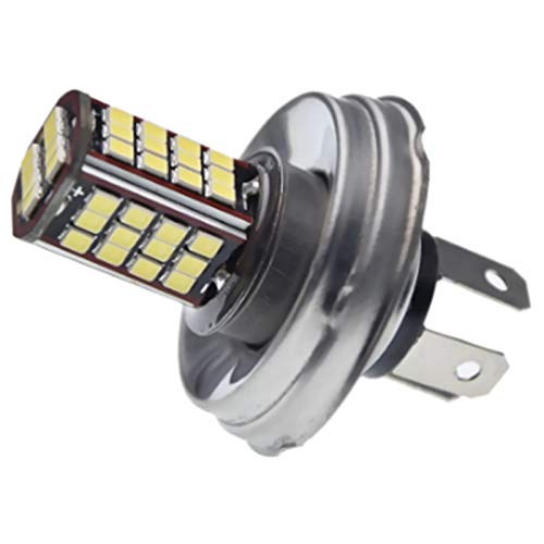 GCSHENG P45T White Motorcycle Motorbike Headlight 6V 12V 24V 30V DC Bixenon Beam 56SMD LED Moped Scooter ATV Lamp Bulb Aluminum Light (Emitting Color : 6V Dual Beam, Socket Type : 1Pcs P45T)