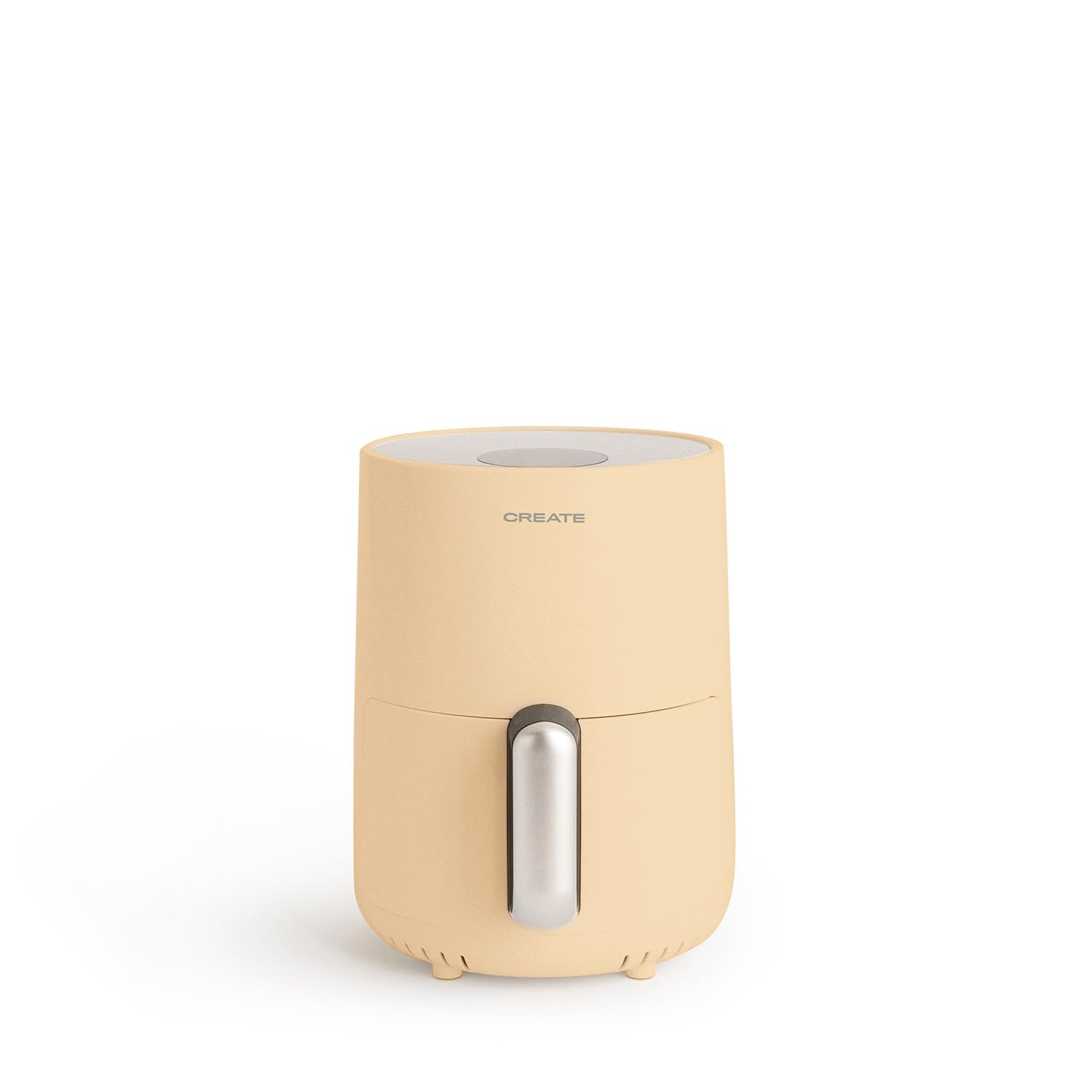 CREATE/FRYER AIR/Freidora de aire sin aceite 1,5L arena/Cesta antiadherente, selector de temperatura 80-200°, apagado automático, Libre de BPA, Programable, 900W