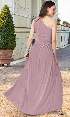 Image of KOH KOH Womens One Shoulder Cocktail Bridesmaid Wedding Guest Maxi Dress