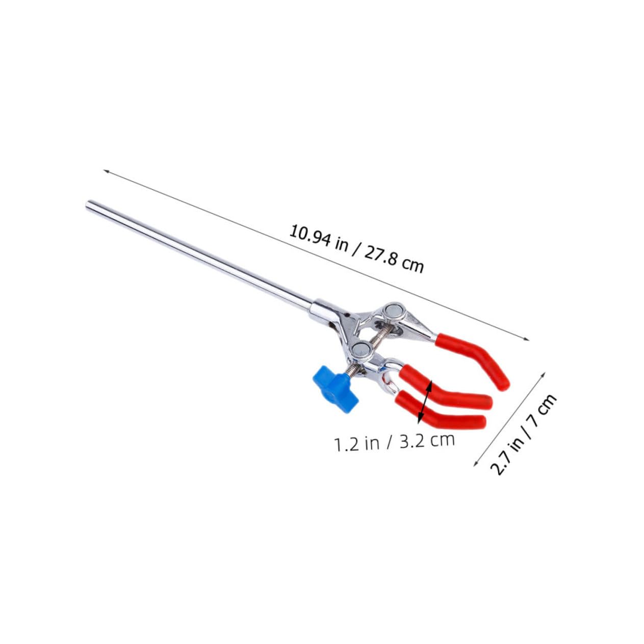 SOLUSTRE 8pezzi Pinza Da Laboratorio Regolabile Acciaio Inossidabile Clamps Prong Per Provette e Becher Accessorio Per Esperimenti Laboratorio