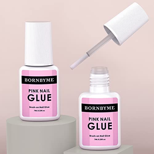 Nail Glue For Press On Nails, Brush On Glue Bornbyme 8Ml Super Strong Long Lasting Adhesive Glue For Acrylic Nails False Nails 1 Pcs #TOP5