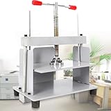 【Matière durable】 Manuel commercial Binding Press Press Paper Press Machine est en acier épaissi, avec une apparence classique de gris argenté, la vis principale, la poignée et les tiges de guidage des deux côtés sont tous en acier inoxydable, ce qui améliore la planéité et la volonté Pas de déformation pour une utilisation à long terme.