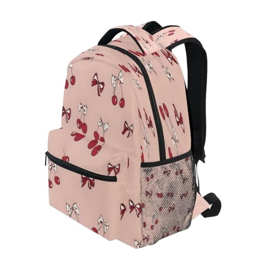 Cherry Bow Hand Drawn Pattern Kids Backpack for Boys Girls Backpacks Student Backpack Big For Elementary School Shoulder Bag Bookbag3
