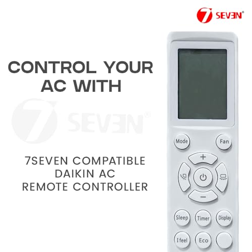 Image of 7SEVEN Compatible with Daikin Ac Remote Original Model 247 Suitable Split, Window and Cassette Air Conditioner and Match Existing Remote Key by Key replicate The Function of Original Remote Control