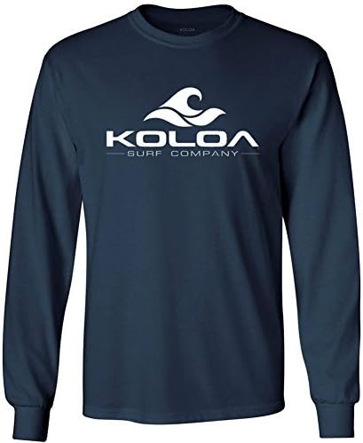 Koloa Surf. Wave Logo Long Sleeve Heavy Cotton T-Shirts in Regular, Big and Tall