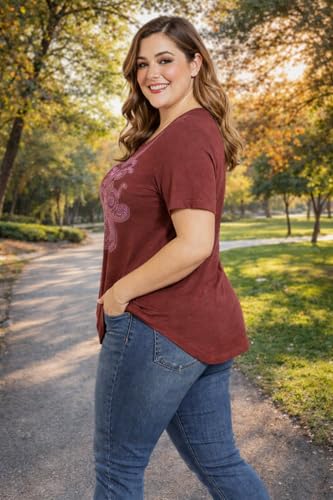 Image of In Love Women's Graphic Printed Cotton Plus Size Longline T-Shirt | Cotton fabric - soft longline T-shirt with easy plus-size fit