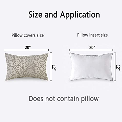 Tks Mitlan Leopard Print Grey Scale Pattern Pillow Covers 12X20 Inch Animal Animal Texture Decorative Throw Pillow Covers Cushion Case For Home Sofa Couch Decoration #TOP3