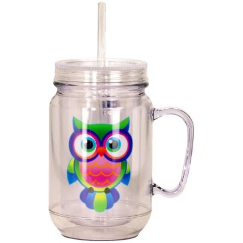 Spoontiques 17929 Eulen-Einmachglas, Acryl Cover
