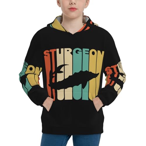 Sturgeon Boy, Girls Sports Shirt Youth Pullover Fashion Hooded Sweatshirt3