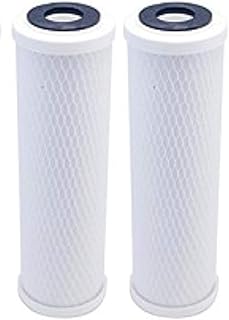 CFS – Carbon Block Water Filter Cartridge Compatible with Universal 10” Filter Models – Remove Bad Taste & Odor – Whole House Replacement Water Filter Cartridge – 0.5 Micron - White (Pack of 2)