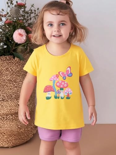 AIWUHE Toddler T Shirts Cotton Summer Tshirts Boys Girls Short Sleeve Tee Tops Casual Graphic Clothes Crew Neck Shirts 2-6Y4