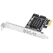 QNINE PCI Express SATA 3.0 Controller Card, 2 Port PCIe SATA III 6GBs Internal Adapter Converter for Desktop PC Support SSD and HDD with Low Profile Bracket