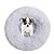 Cat Bed Round Donut Pet Bed with Anti-Slip Bottom Small Dog Bed Cat Bed Round Warm Soft Cozy Sofa Pet Mat 45CM(01) (45CM) (45CM, Gray light)