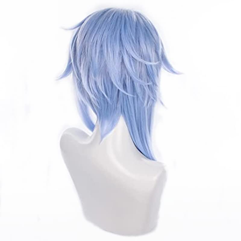Miniatura 2 de Lucoacos Kamisato - Peluca Ayato color azul claro para anime Genshin impacto cosplay peluca de Halloween