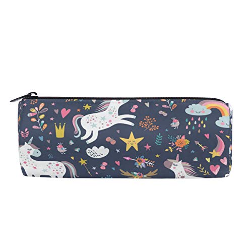Wamika Einhorn Regenbogenstern Stifteetui, für Damen, Make-up-Tasche, Kosmetik, Aufbewahrungstasche, Organizer für Büro Cover