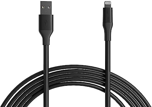 Amazon Basics Apple MFi Certified USB-A to Lightning Charger Cable for iPhone iPad, Heavy-Duty Fast-Charge, 10ft, Black