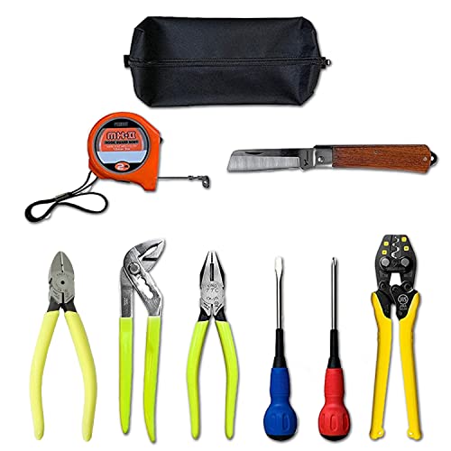 第2種 電気工事士 技能試験セット 2025年 ツノダ 工具セット+強力ニッパー 9点セット 一発合格 電気工事士 セット 電線 器具 第二種 技能試験 工具 セット TS-E02+CN-150 PSC-3009