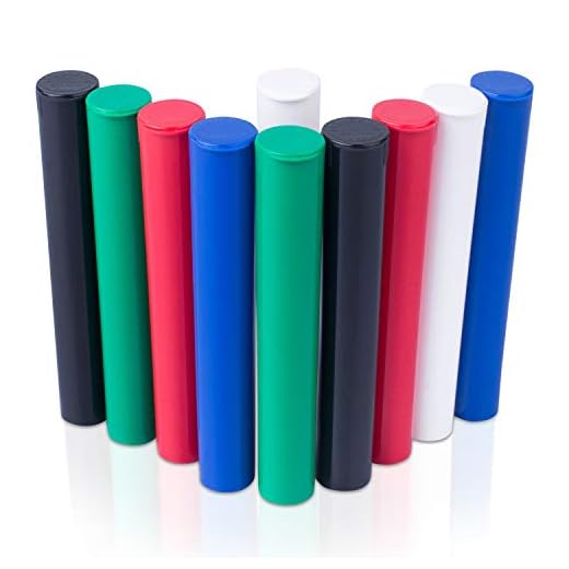 Top Class Ventures Smell Proof Tube Holders - Airtight Storage Case - 4.5" Inch 10 Pack Assorted Colors