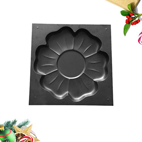 Hemoton Molde de pedra, forma de flor, formato de patmate, molde de pedra, jardim, quintal, cimento,