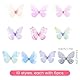 3D Schmetterlinge 60 Stücke Organza Stoff Durchscheinender Chiffon Schmetterling Deko Schmetterlinge Farbverlauf Kopfschmuck für DIY Dekoration Scrapbooking Gepäck Wand Fenster Haarspange Dekoration