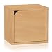 Way Basics Eco Stackable Connect Storage Cube with Door, Natural Wood Grain