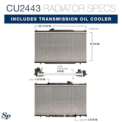 Spectra Premium CU2443 Radiator With TOC Compatible With Honda CR-V and Element
