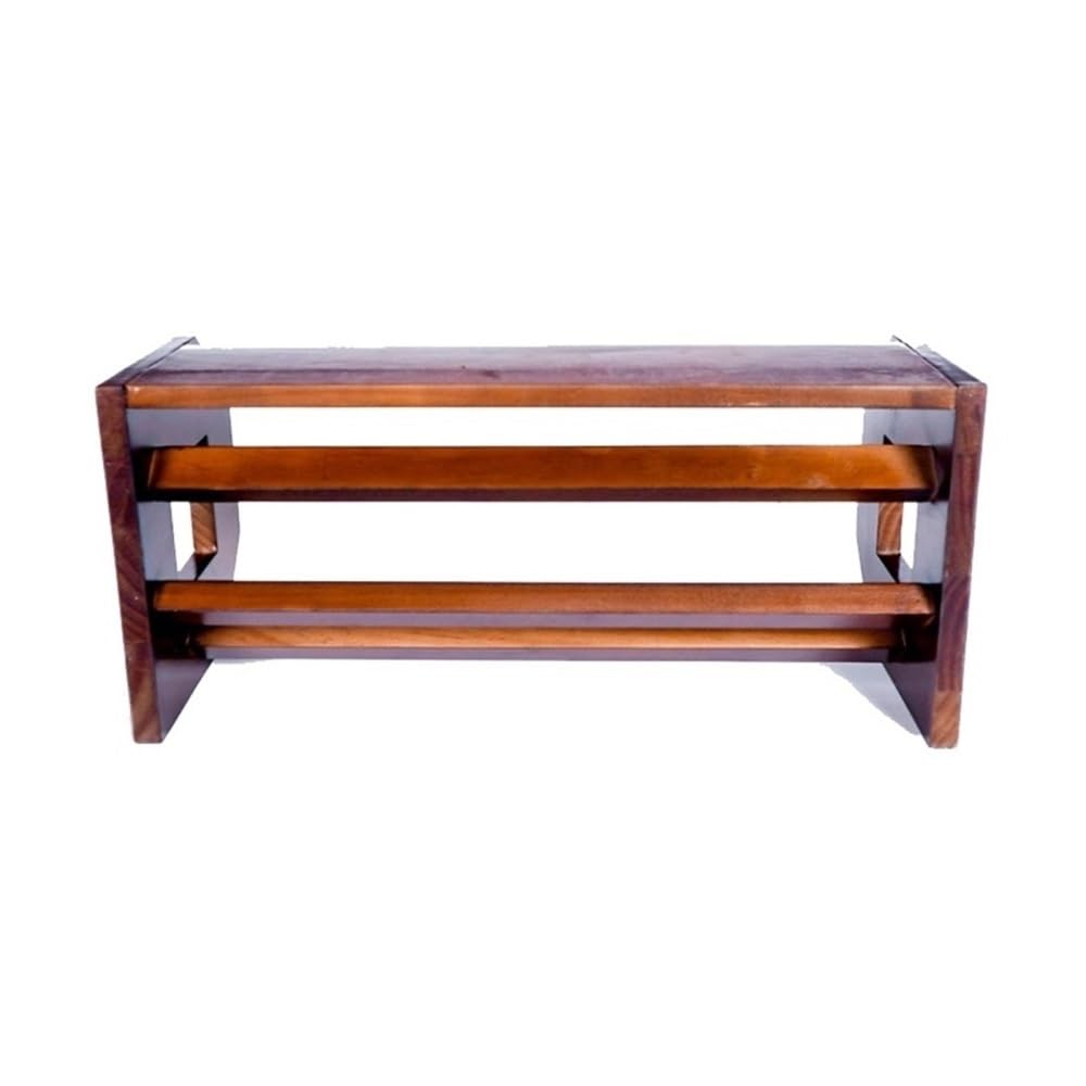RYUQW3RE Cd Storage Rack Vinyl Record Storage Holder, Tabletop CD Display Stand, Holds up to 50 Albums or CDs(Brown)