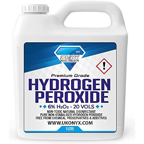 Onyx 1 litre Hydrogen Peroxide 6% Pure Food Grade, Unstabilized and Additive Free - 20 Vols Cover