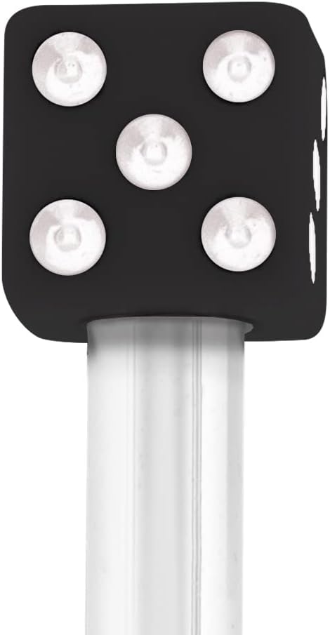 United Pacific 70042 High Impact Plastic Construction Dice Door Lock Knobs for Classic & Vintage Cars/Trucks, 10-32 Thread - Black/White (Pack of 2)