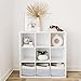 OrganiHaus Woven Storage Baskets for Organizing, Cotton Rope Organizer Bins for Shelves, Closet & Nursery, Dog Toy Basket, Decorative Bins for Toys, Towels & Books - 15x10x9, Blue/Off-White