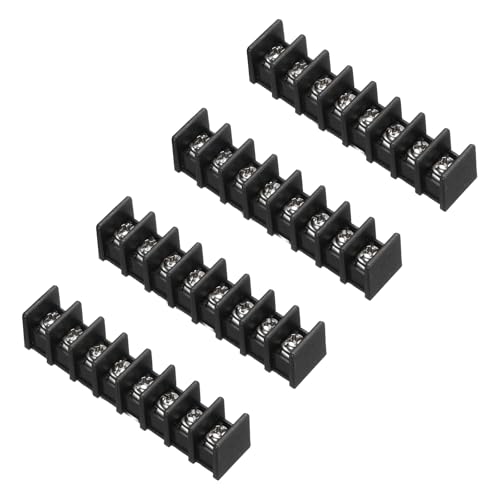 Borniers à vis 8 positions pour tableau électrique 300V pas 8.25mm barrette de connexion noire
