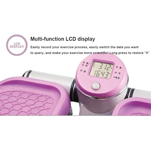 Image of Mini-Stepper Swing Stepper with LCD Display - Aerobic Leg Toner & Toning Home Fitness Machine for Men & Women, Silent Hydraulic Resistance(Purple)