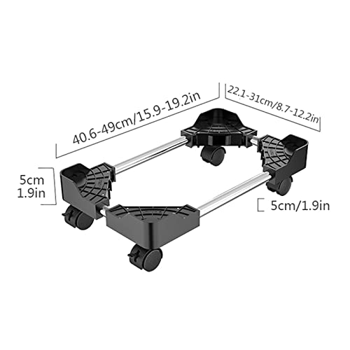 Soporte para CPU con ruedas, carrito para torre de computadora, soporte para computadora de escritorio con ruedas para oficina en casa miniatura 2