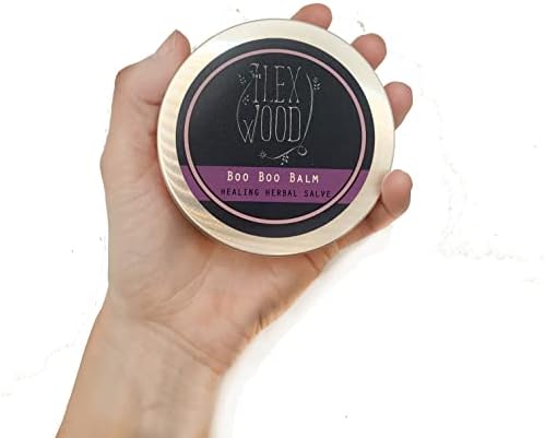 Vegan Herbal Healing Salve 'Boo Boo Balm' for skin irritation, scrapes, bites and stings. Palm oil free, cruelty free, plastic free, handcrafted in the UK - 100ml