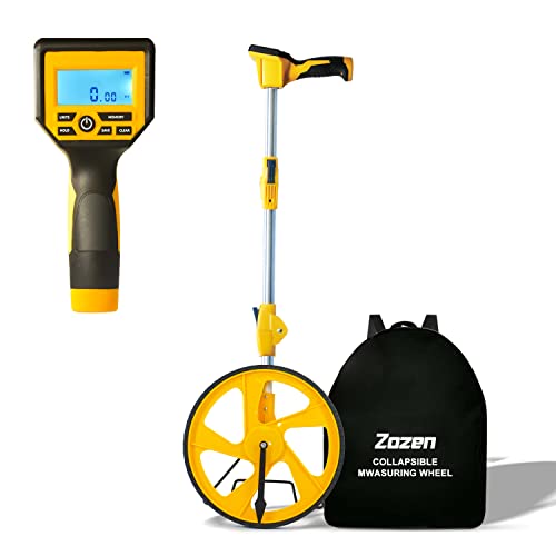 Zozen Measuring Wheel Digital Display, 3-Sections Foldable 12Inch Wheel, Imperial/Metric Measure Wheel With Backlit Display | Up To 99,999Ft/ 99,999M | Portable - With Cloth Backpack. #TOP15