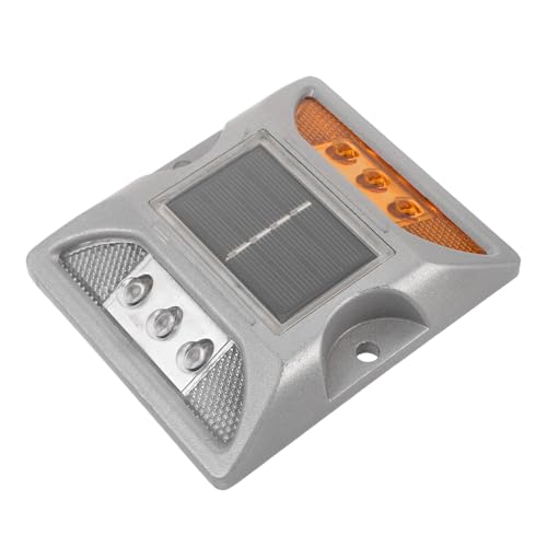 POPETPOP Iluminación Solar Reflectante para Vías Exteriores, Marcador de Carretera LED de Aluminio Resistente, Luz de Advertencia para Escalones y Pavimentos, Luces Solares Dinámicas