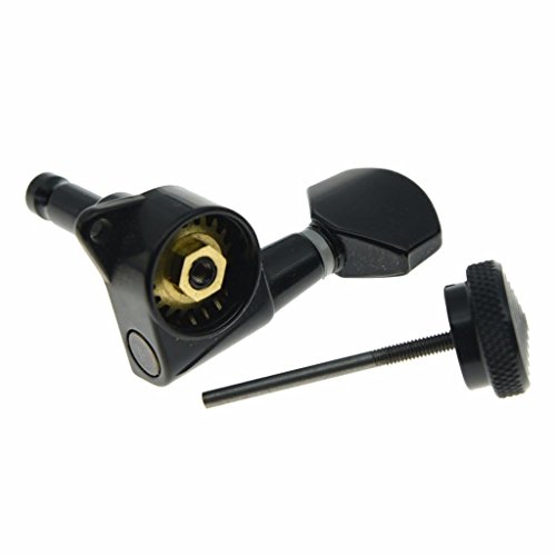 Dopro Mécaniques de guitare verrouillables pour gaucher – 6 clés d’accordage en ligne – Noires – Fabriquées en Corée - Les Beatles, Paul McCartney, John Lennon, RIngo Starr, George Harrison Dopro Mécaniques de guitare verrouillables pour gaucher - 6 clés d'accordage en ligne - Noires - Fabriquées en Corée – Image 5