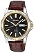 Seiko Men's SNE102 Stainless Steel Solar Watch with Brown Leather Strap