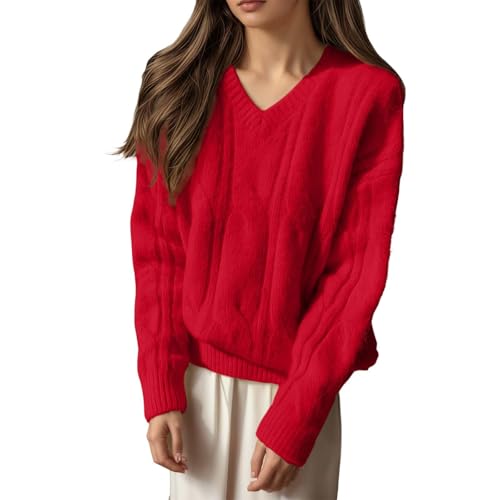 Jersey de gran tamaño para mujer en punto grueso suave ideal otoño