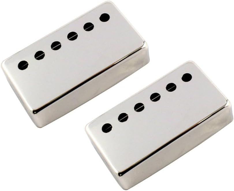 Nickel-Silver Pickup Covers (2), 50mm (1-31/32") Spacing - NICKEL PLATED