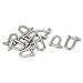 Aexit 5mm Male Chain & Rope Fittings Thread Wire Rope Fastener Bow D Design Wire Rope Clips Shackles 10PCS