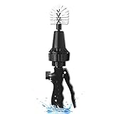 Brush Hero Pro- Wheel Brush with Metal Flow Control Trigger, Premium Water-Powered Turbine for Rims, Engines, Bikes, Equipment, Furniture and More