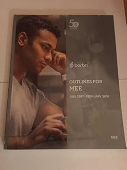 Paperback OUTLINES FOR MEE JULY 2017 - FEBRUARY 2018 [Paperback] Barbri Book