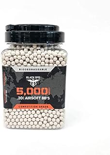 Black Ops .20 G Biodegradable Airsoft BBS - 5,000 Triple Polished Competition Grade
