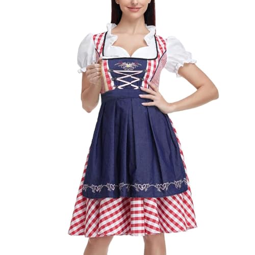 Robe Dirndl pour femme : costume traditionnel de carnaval et tenue de fête de la bière